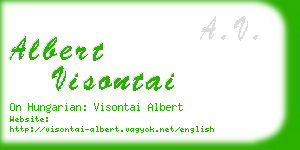 albert visontai business card